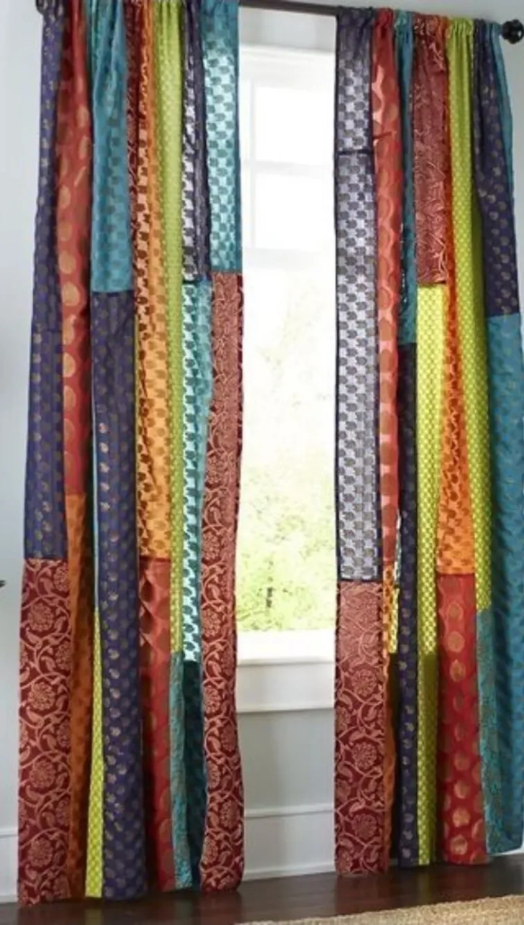 Pier 1 Imports Sari Patchwork Curtain Panels 42